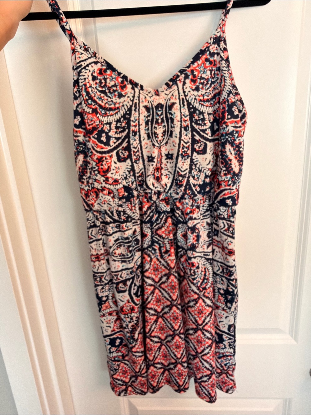 Maurices Navy, Red & White Printed Mini Dress